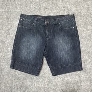 KUT From The Kloth Women's Bermuda Jean Shorts Size 12P Petite Blue Dark